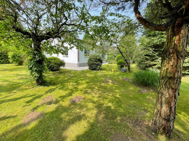 Gartenblick zum Ferienhaus